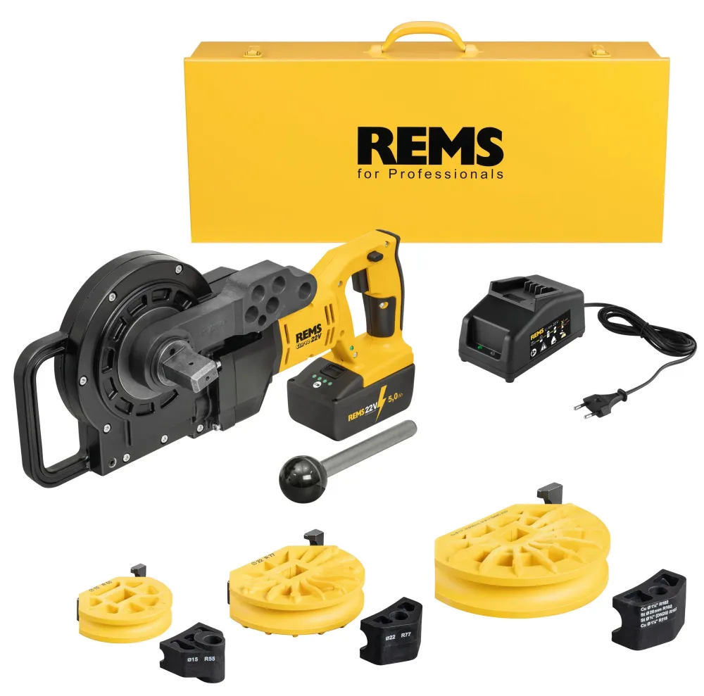 REMS 580059 R220 Bockmaskin 15-28 mm, med batteri och laddare