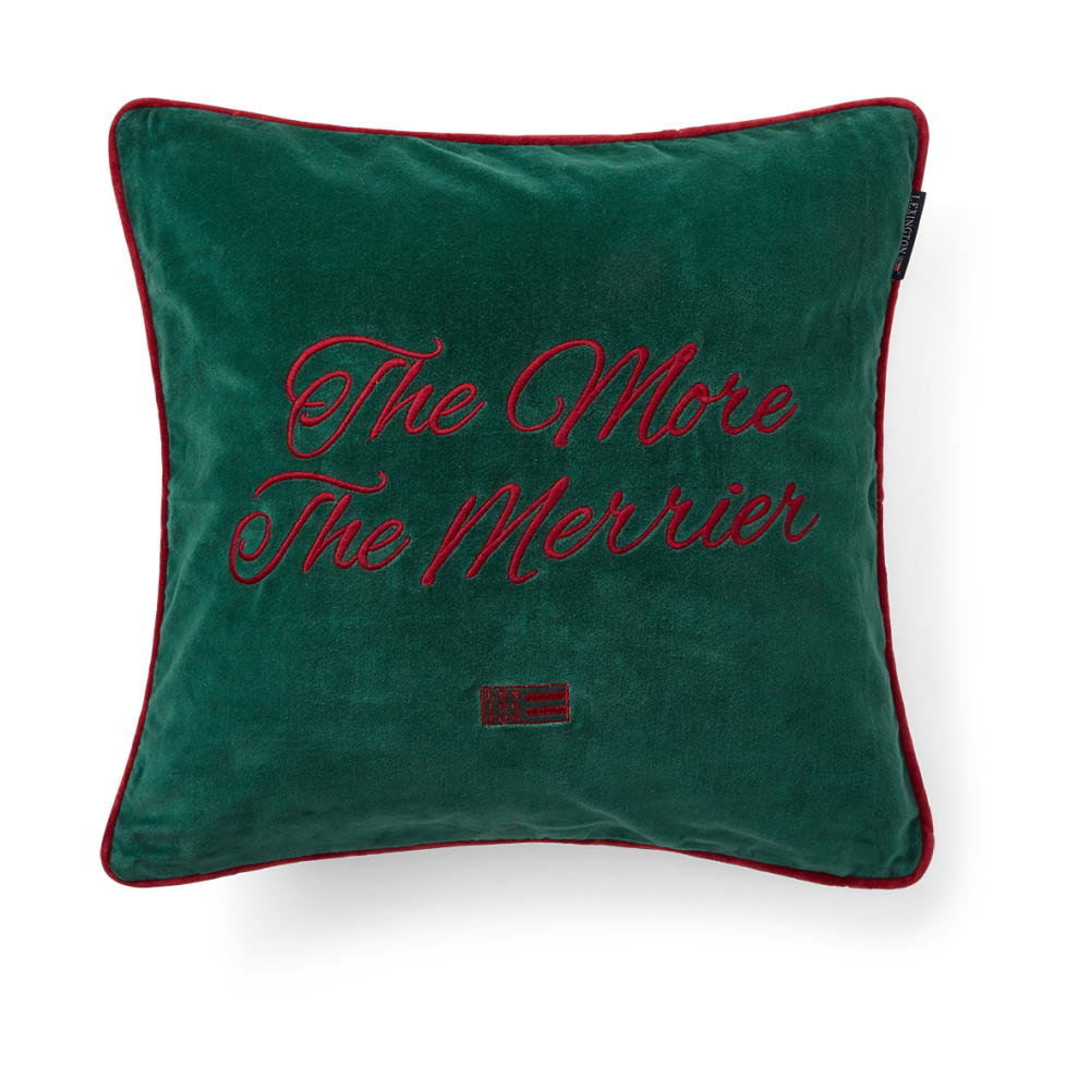 The merrier velvet kuddfodral 50x50 cm, Grön