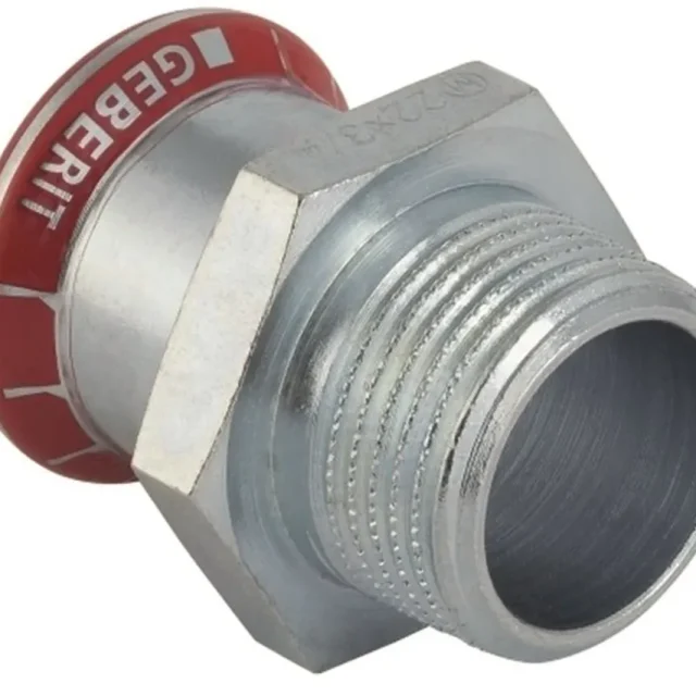 Geberit 1551020 Övergångsmuff utv. gänga, elförzinkad 15 x 15 mm