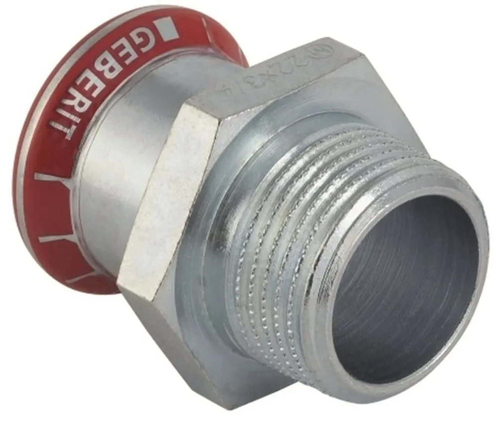 Geberit 1551020 Övergångsmuff utv. gänga, elförzinkad 15 x 15 mm