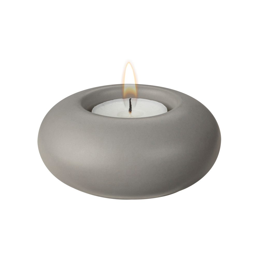 Stone ljuslykta Ø9 cm, Grå