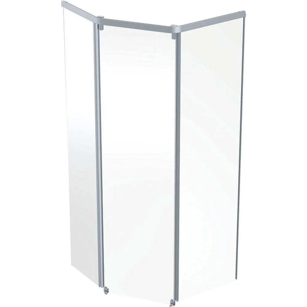 Contura Showerama 10-5 Duschvägg pentagonal, 90 x 90 x 200 cm Vit/klarglas
