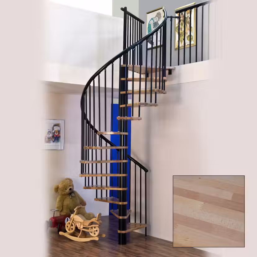 Spiraltrappa Byggera Euro Design Svart Bok, Ø1600 mm