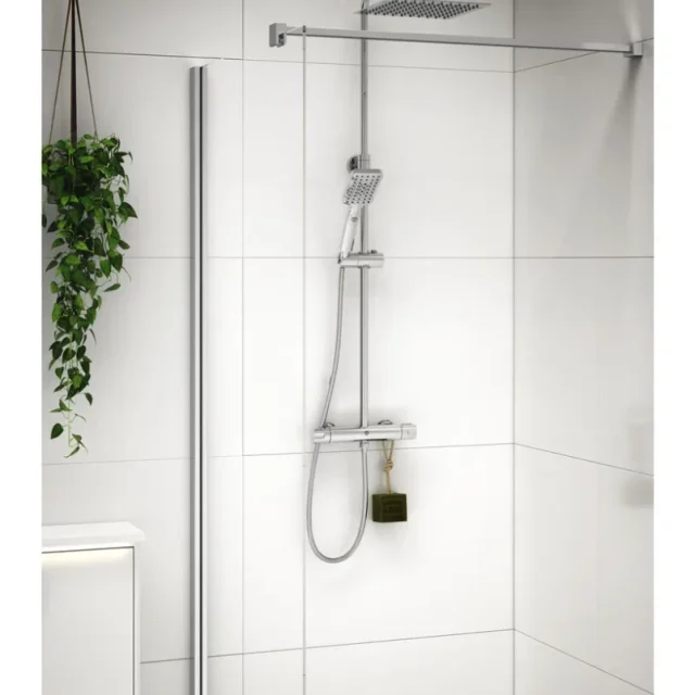 Takdusch Nordic Square Krom, 160mm | Stuvbutiken
