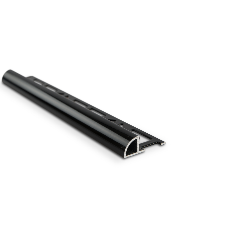 KAKELLIST BLANKE SVART ALUM 6MM 2,5M, KVARTSRUND 7750 ALUMINIUM