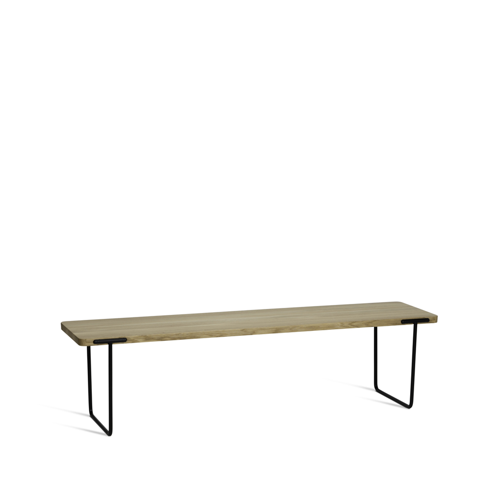 Update soffbord, ek ljus klarlack, 160 cm