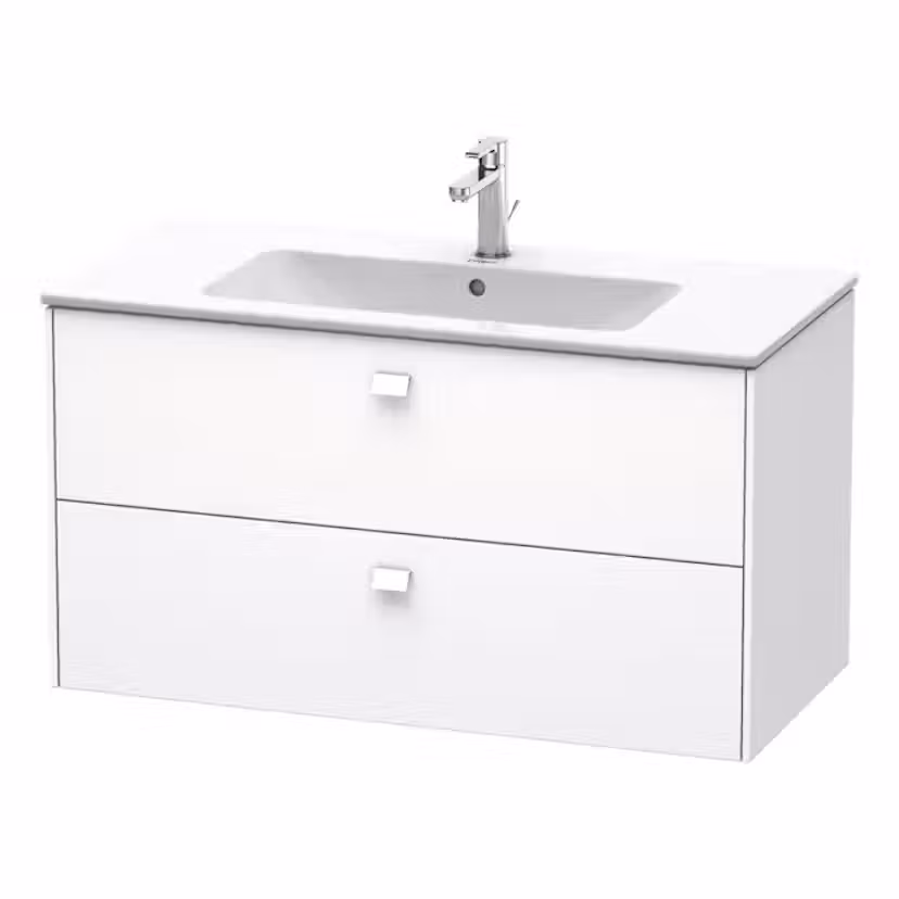 Tvättställsskåp Duravit Brioso med Tvättställ Vit matt, Bredd: 1300 mm