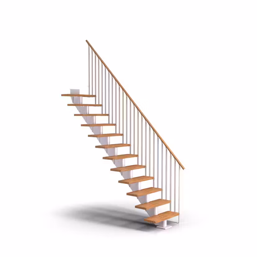 Spartrappa Dolle Hamburg Ek Oljad Rak Classic III Vit, LxB: 2230x890 mm
