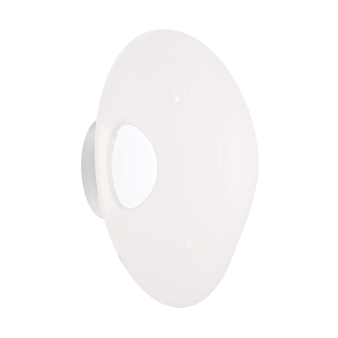 Melt Surface LED vägglampa, Opal-silver