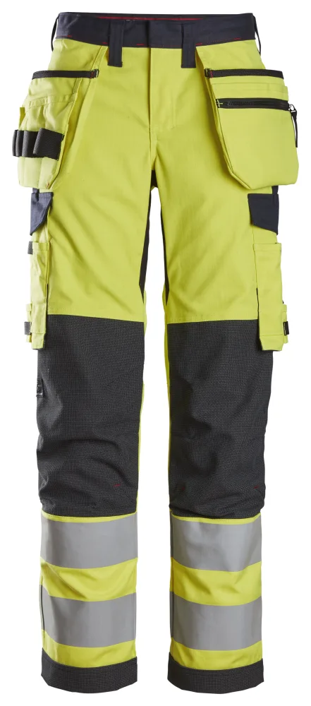 Snickers Workwear 6797 ProtecWork Arbetsbyxa varsel, gul/marinblå, med stretch 19