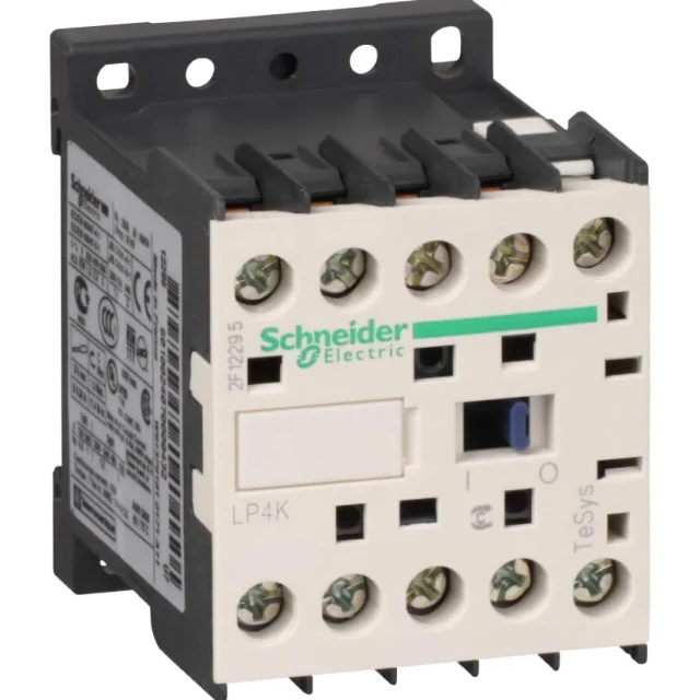 Schneider Electric LP4K0610BW3 Kontaktor 3 slutande, 2,2 kW, 24 V DC 1 slutande hjälpkontakt