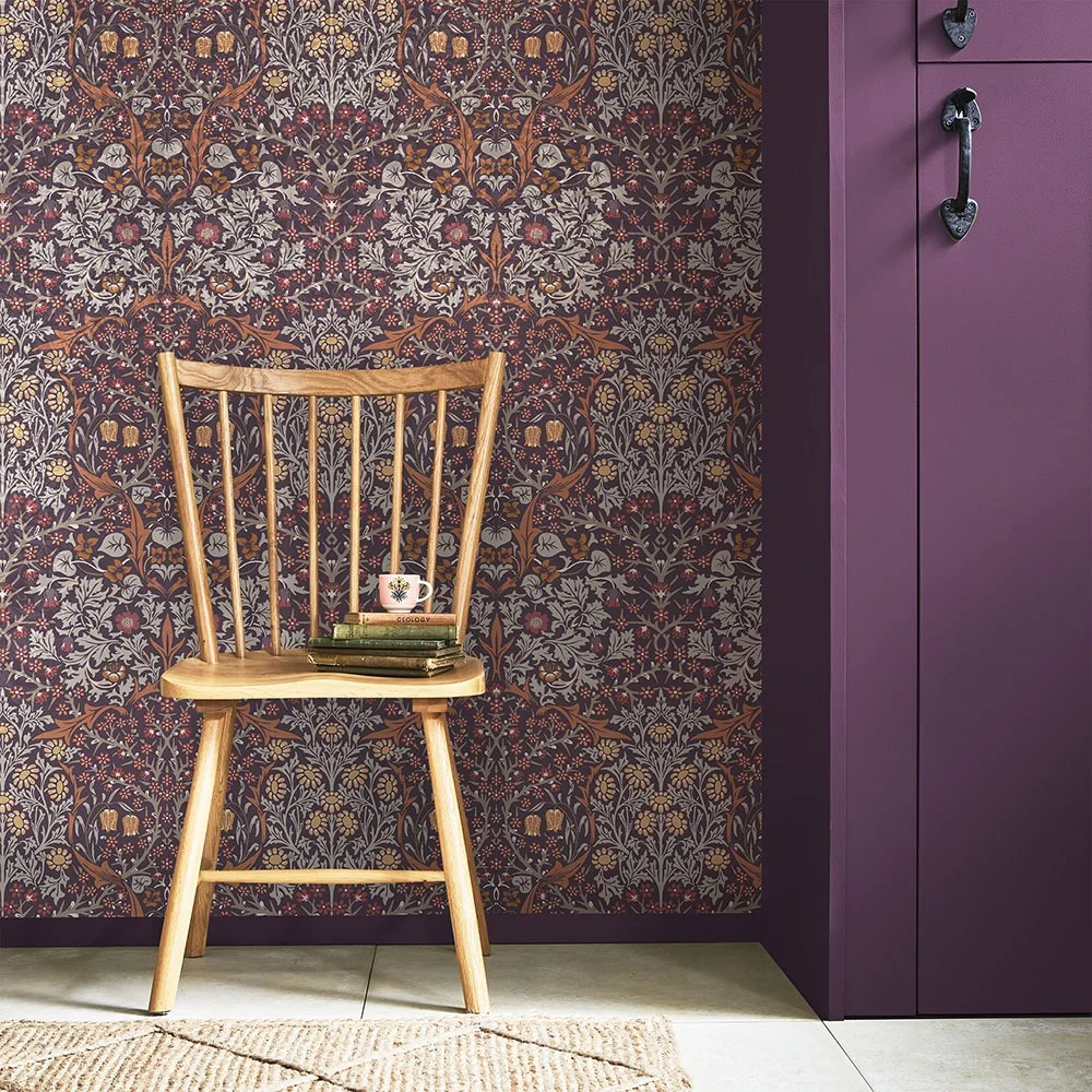 Graham & Brown William Morris At Home 124249 Tapet Blackthorn Plum Lila/multi