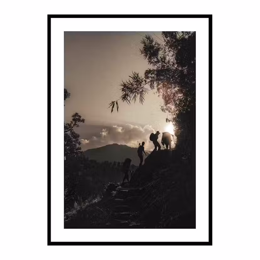 Poster Gallerix Hikers Climbing Storlek: 50x70 cm