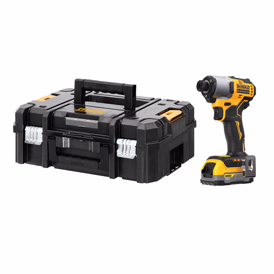 Kjøp Dewalt Slagskrutrekker DCF840E1T 18V XR, med 1 stk Powerstack & TSTAK