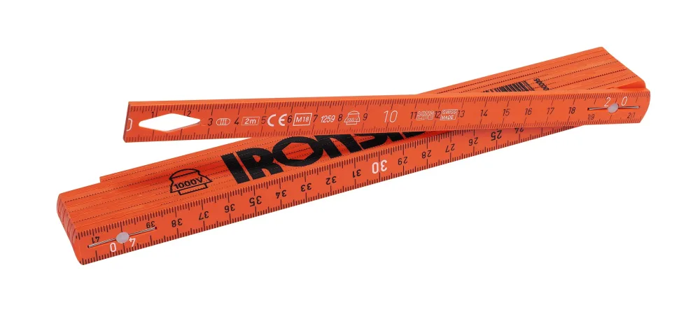 Ironside 100005 Måttstock 2 m, plast