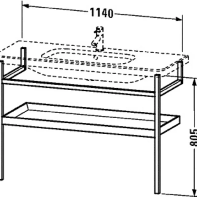 Duravit Durastyle DS988204377 Benställning trä Basalt/Valnöt