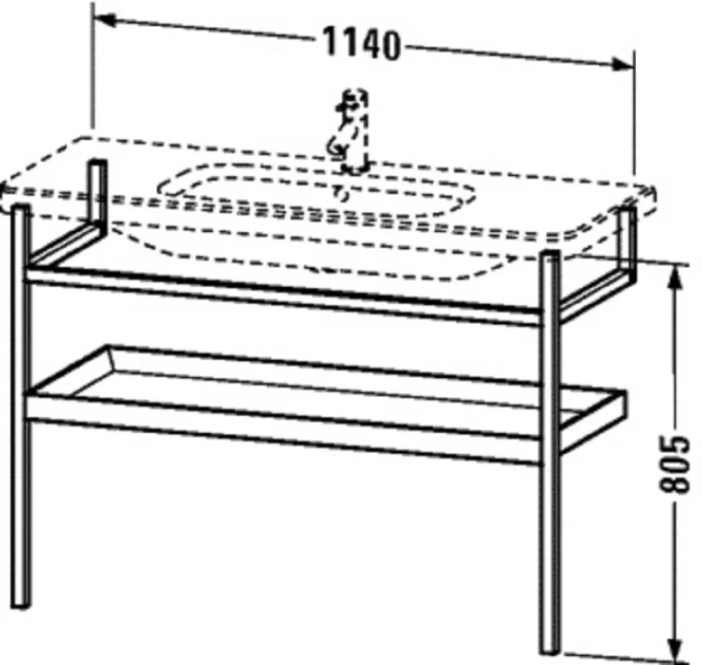 Duravit Durastyle DS988401877 Benställning trä Vit/Valnöt