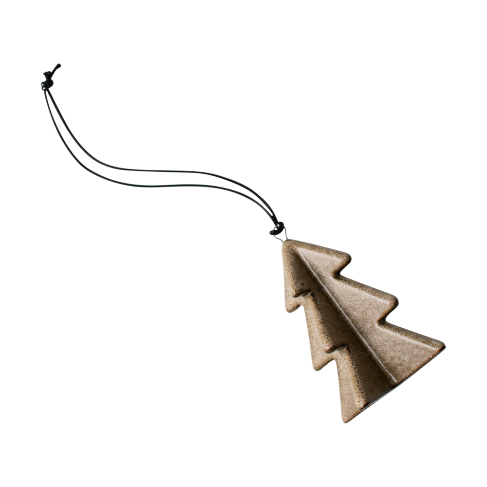 Hanging winter tree 7 cm, Beige