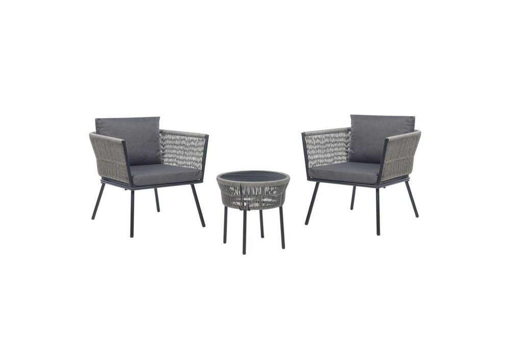 Cafeset Gargano Ljusgrå/svart