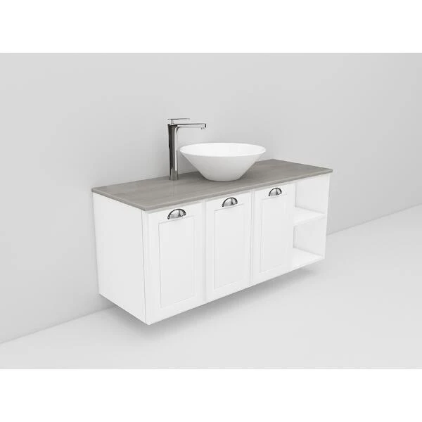 Badrumsmöbel Flexline Modell 131 120cm, Vit, Fasad Ram | Stuvbutiken - Bild 2