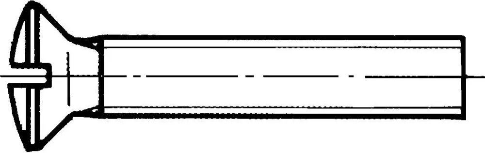 REYHER 009647309060080 Spårskruv M6, MKFS FN DIN 964 A, mässing M6x80 mm, 100-pack