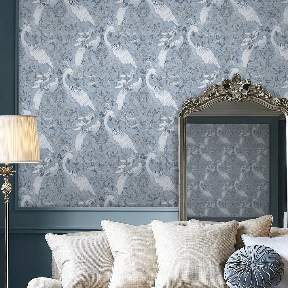 Graham & Brown Laura Ashley vol. 3 120132 Tapet Tregaron Blå