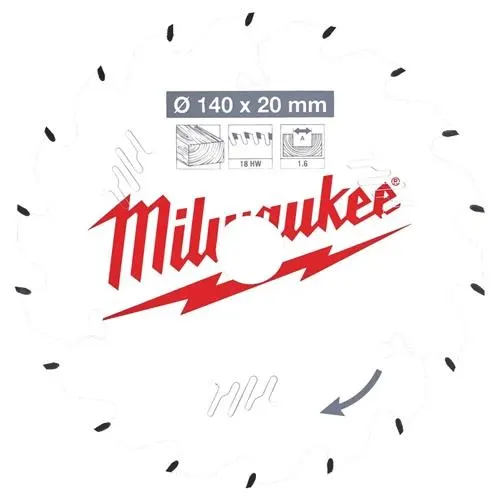 Milwaukee CSB P W Sågklinga 140x1,6x20 mm, 18T