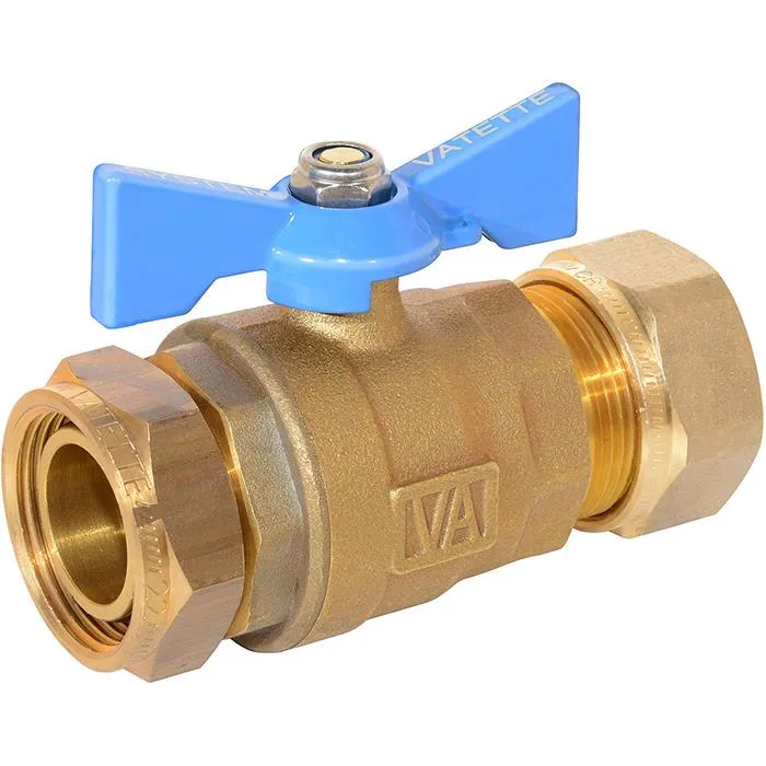 Vatette 8547102 Avstängningsventil 22 mm x G20, rak Blå - Bild 2