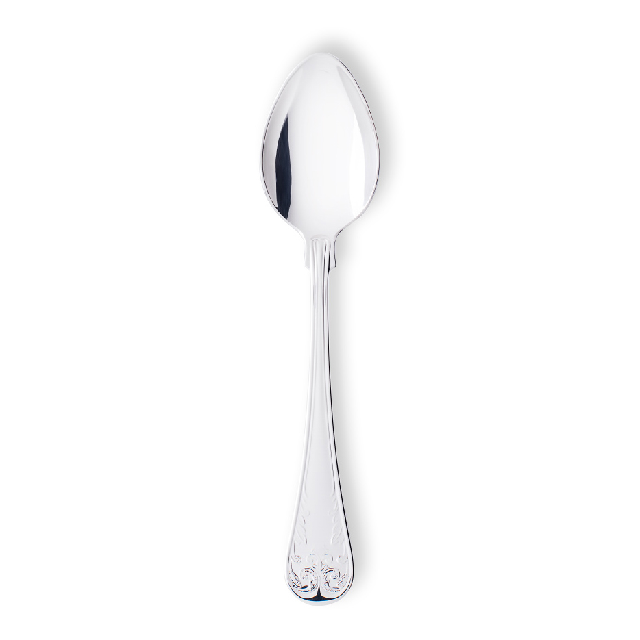 Gammal Fransk kaffesked silver, 12,4 cm