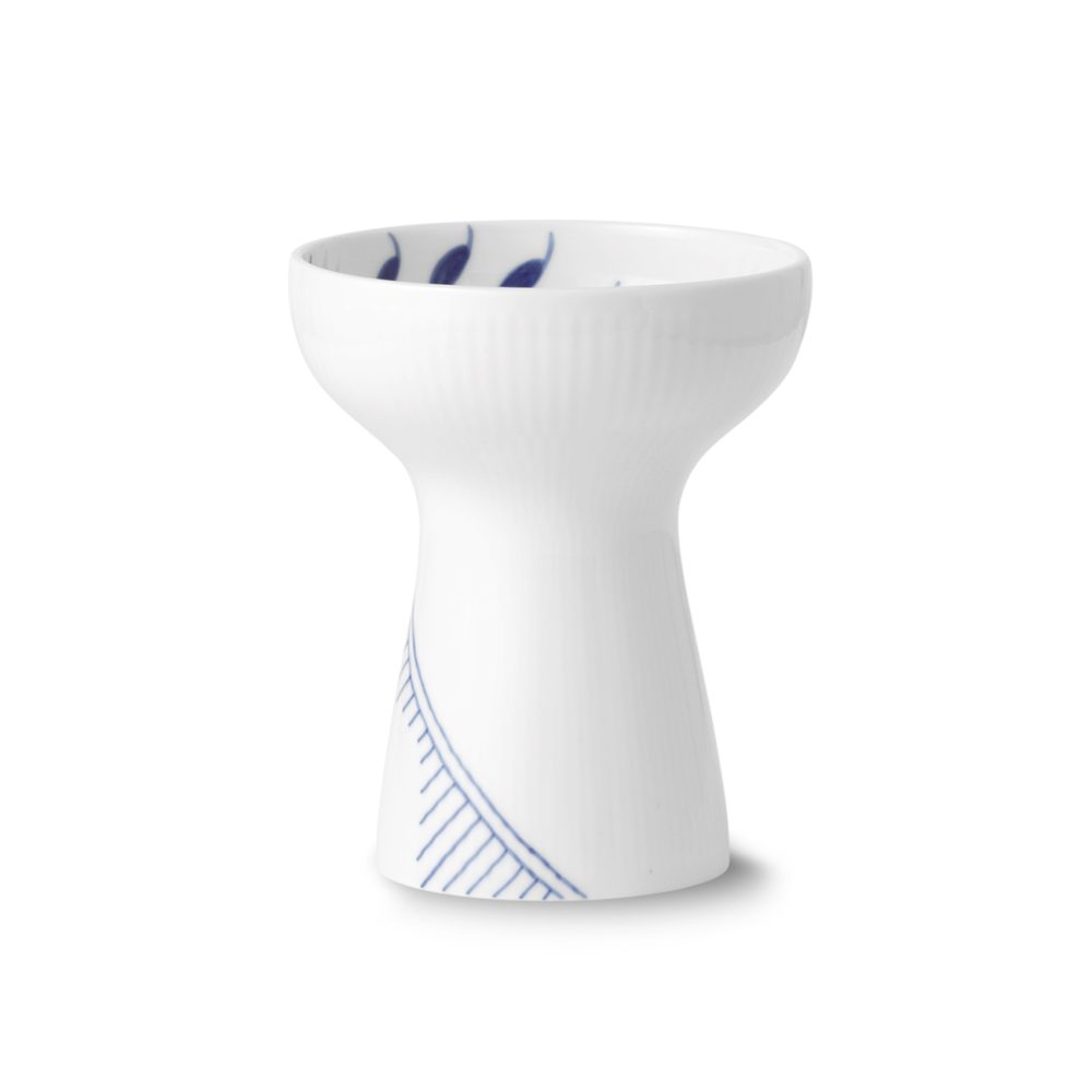Blue Fluted Mega öppen vas, 15 cm