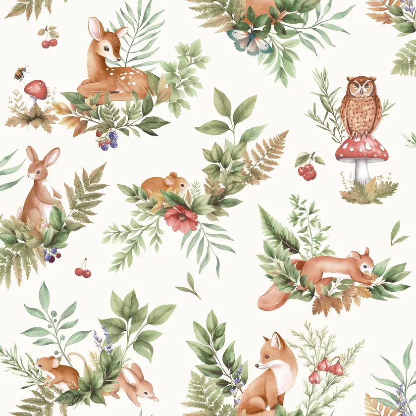 Intrade - Forest Friends Cream/Multi