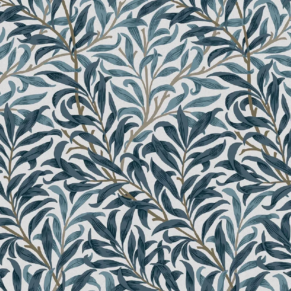 William Morris At Home Willow Bough White & Blues 124245 Vit Tapet | Stuvbutiken