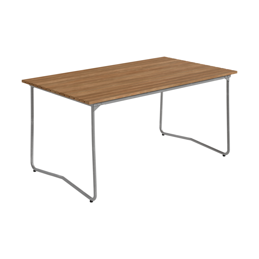 Bovik bord, Teak-varmförzinkat stativ, 150x92 cm
