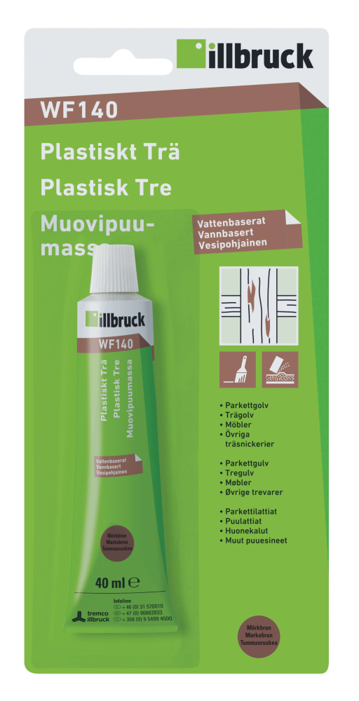 PLASTISKT TRÄ MELLANBRUN 40ML ILLBRUCK WF140