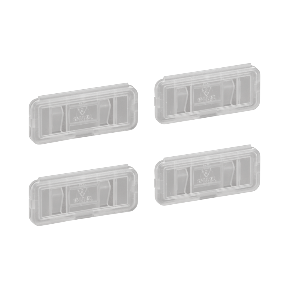 ETIKETTHÅLLARE 49X22X8MM 4-P ELFA 475630 F BOXAR O HYLLOR