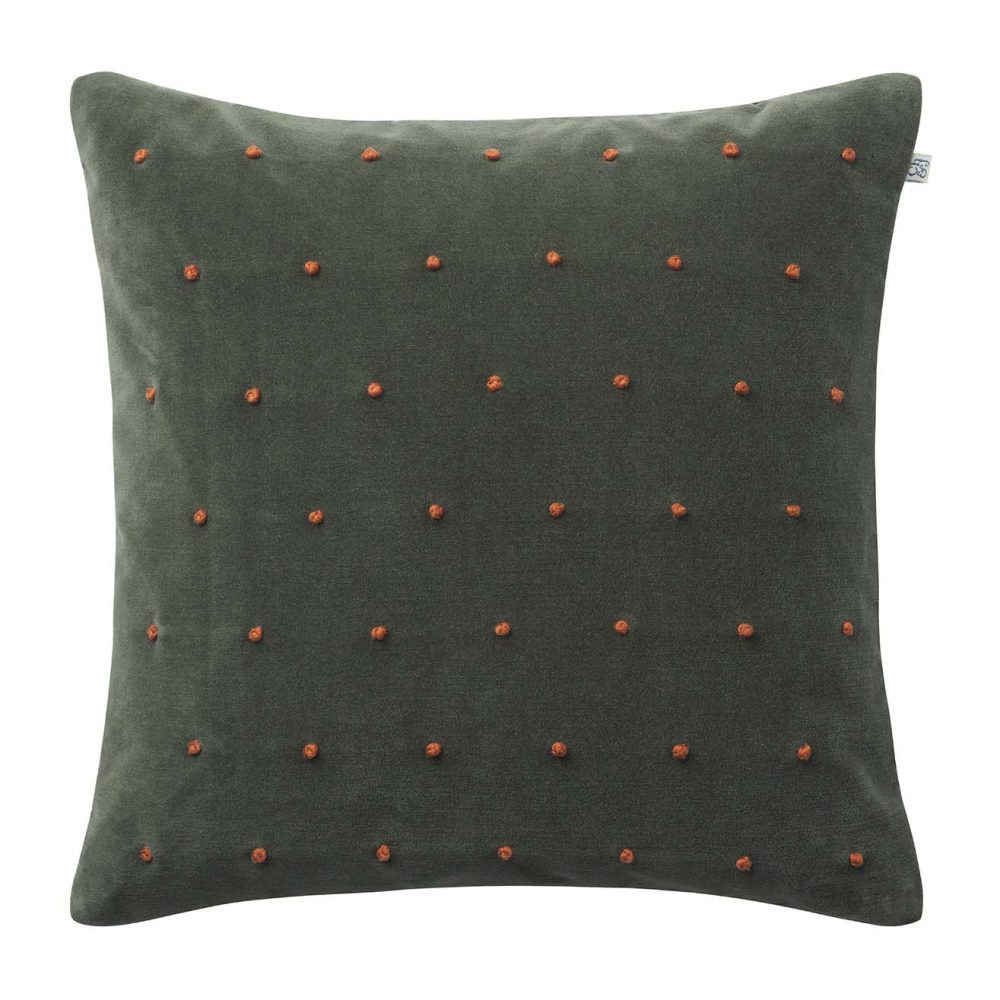 Roma kuddfodral 50x50 cm, Forest green-terracotta