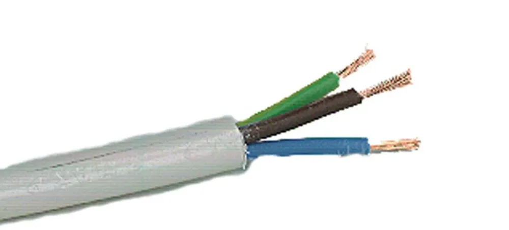 Nexans RKK Anslutningskabel med gröngul skyddsledare 3G1 mm², vit