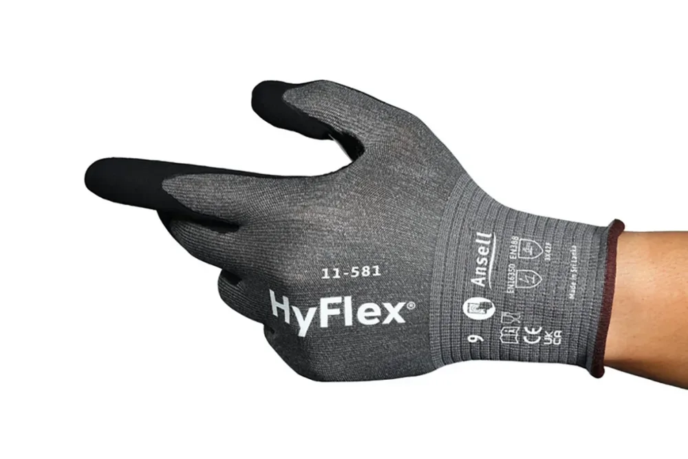 Ansell HyFlex 11-581 Handske grå nitril 9