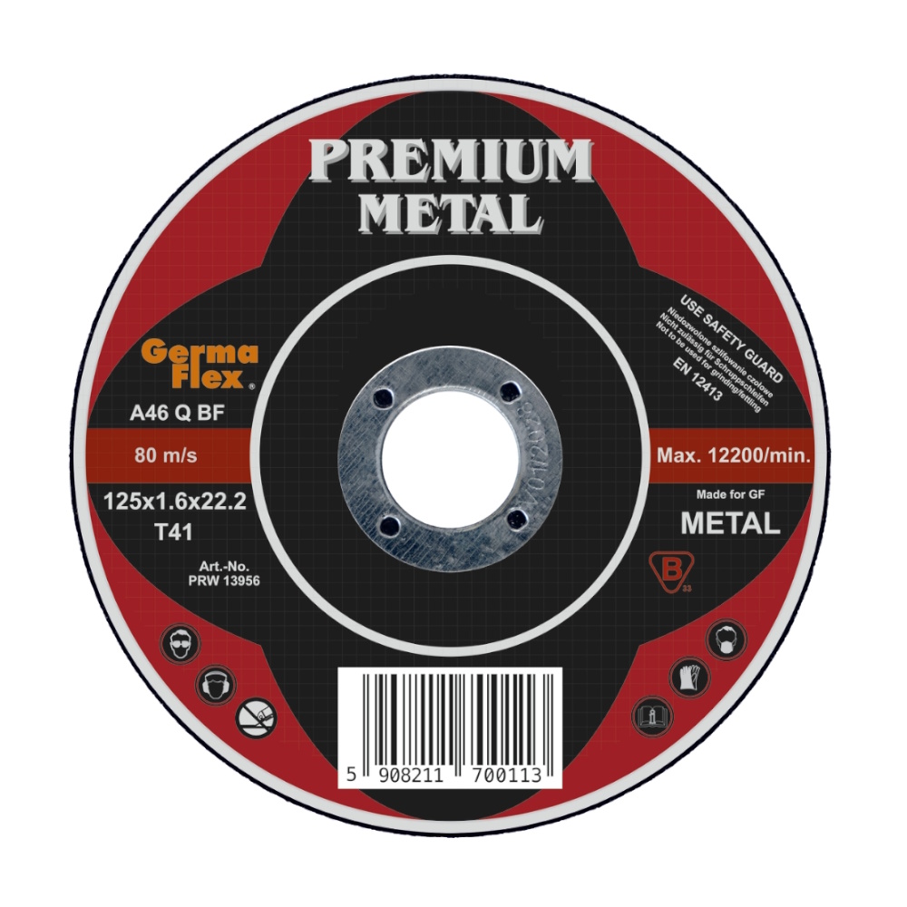 Kapskiva Metall A46Q 125x1,6x22,2mm 25st Germaflex