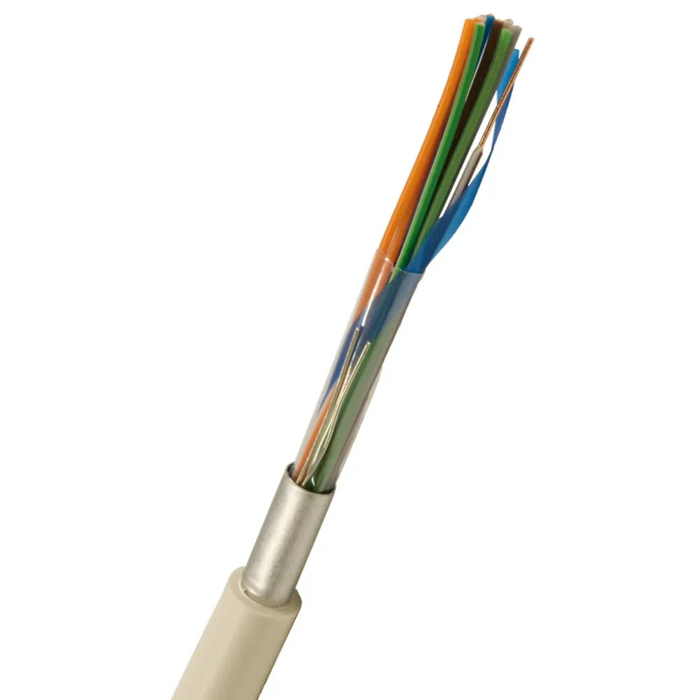 Nexans ELAQBY Telekabel 5x2x0.6 mm, vit, ytterdiameter 9 mm 500 m, trumma