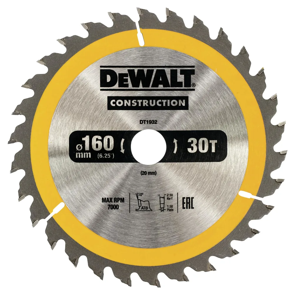 Dewalt DT1932-QZ Sågklinga 160 x 20 mm, 30T