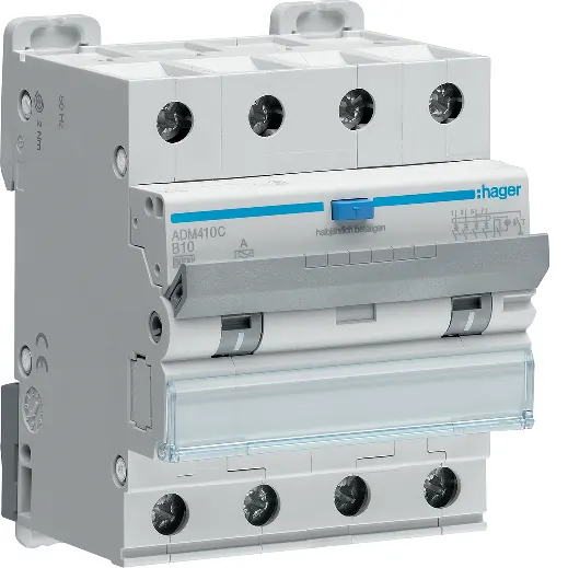 Hager ADM420C Personskyddsautomat 4-polig, 30 mA, B-karakteristik 20 A - Bild 2