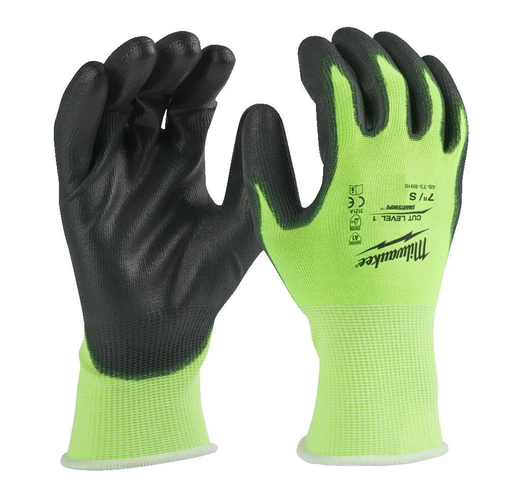 Milwaukee 4932479920 Montagehandske PU doppad, CL1/A, Hi-Vis XXL/11