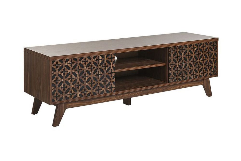 TV-bänk 140 cm mörkbrun PRESCOT