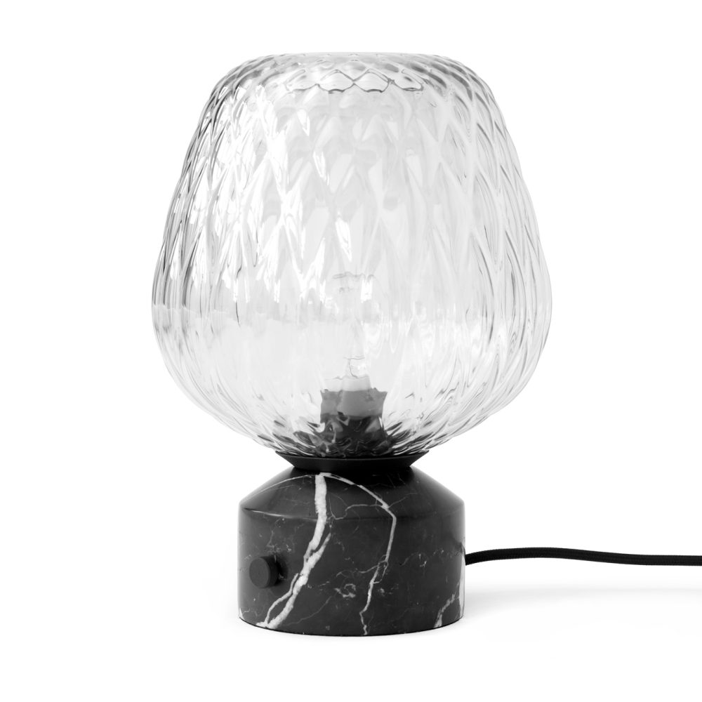 Blown bordslampa SW6, Svart marmor