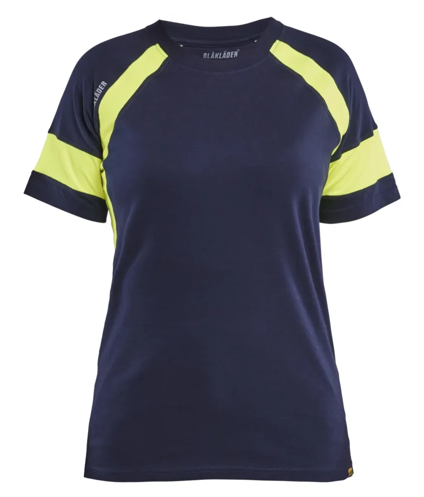 Blåkläder 3524-1030 T-Shirt hög synbarhet, dam Svart/gul