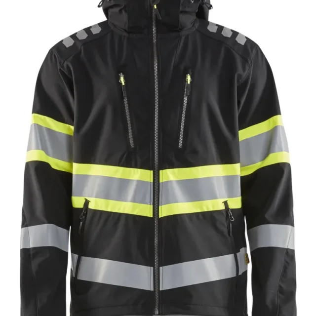 Blåkläder 4494251399334XL Softshelljacka svart/varselgul Stl 4XL