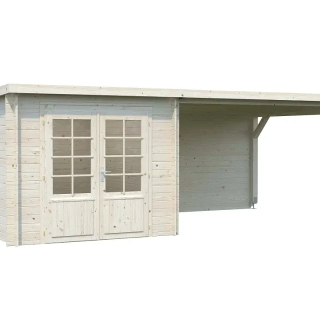 Palmako Ella Stuga 17,7 m²/inv. 6,9+10,0 m², utan golv, impr. natur
