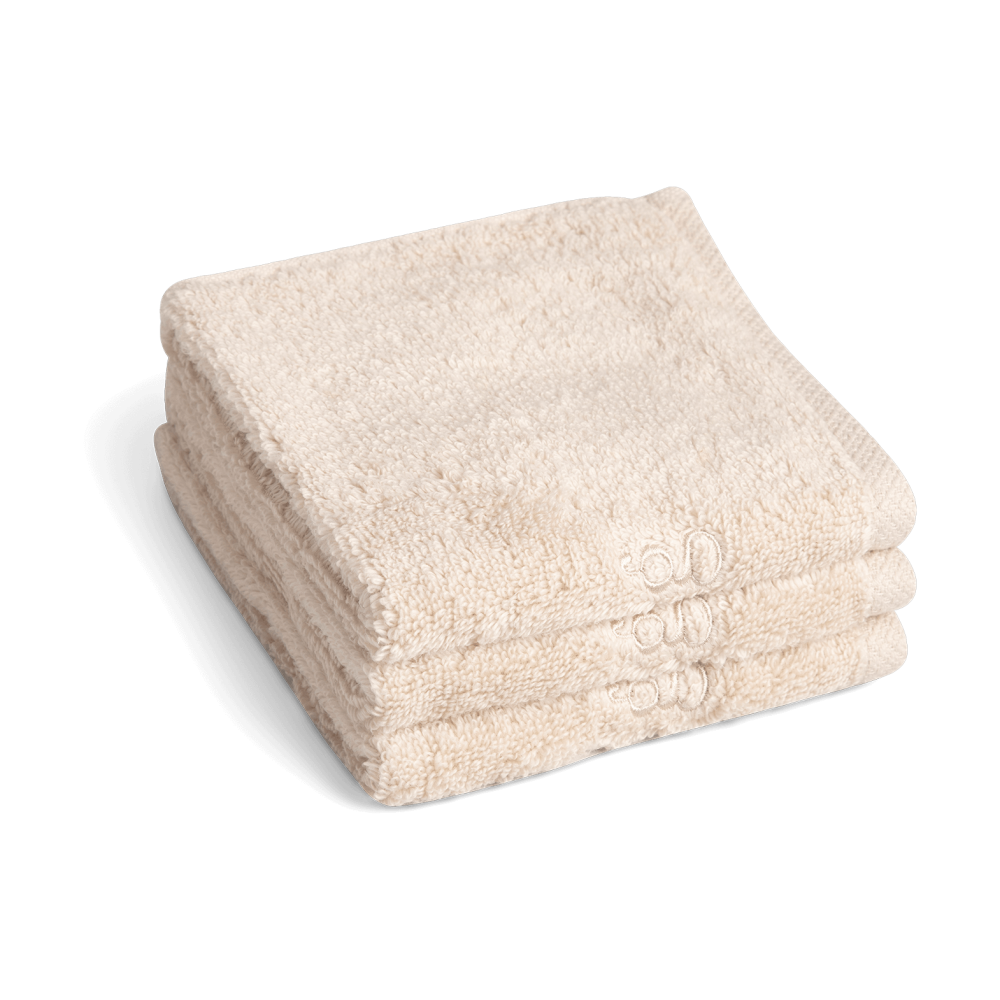 Sand Terry tvättlapp 3-pack, 30x30 cm