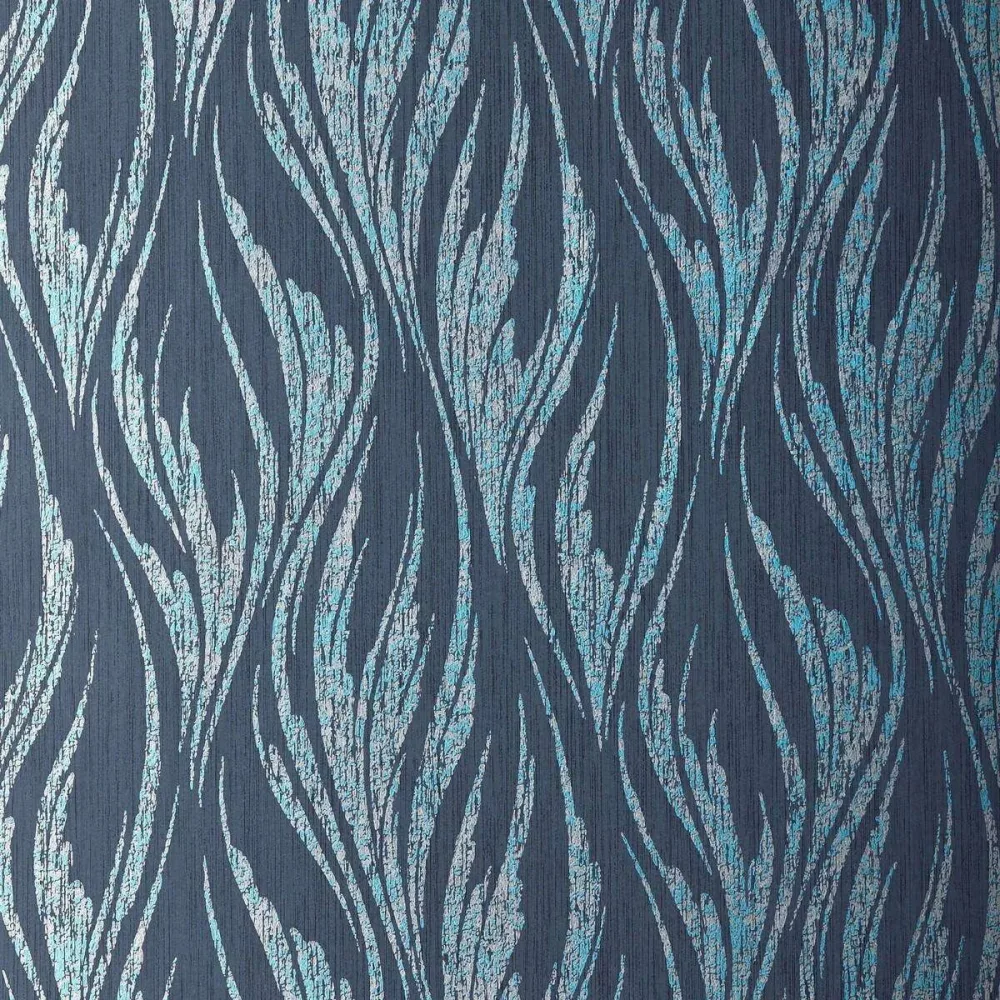 Willow Ripple Blue 2008-146-03 Blå Tapet | Stuvbutiken